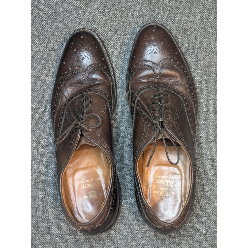 Alden New England Brown Calf leather Wingtip Oxford Dress Shoes Size 10 AAA/A